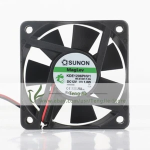 Sunon KDE1206PHV1 DC12V 0.15A 1.8W 6cm 60x60x15 2Wire Axial Original Cooling Fan - Picture 1 of 4