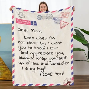 Christmas Birthday Gifts for Mom, Wrap Love around -Warm Touching Mom Blanket, t - Picture 1 of 8