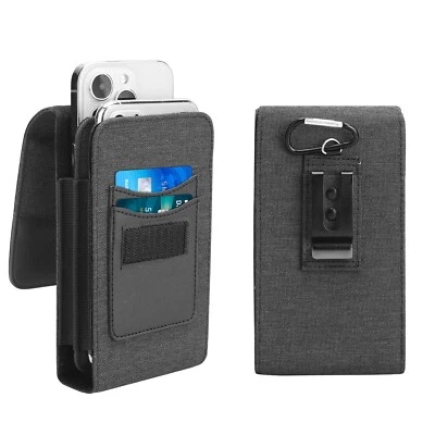 Cell Phone Pouch Case Holster Vertical Wallet Cover With Belt Clip &Loop US - Image 1 of 4