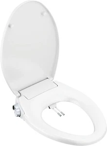 Runder Bidet WC-Sitz nicht elektrisch, selbstreinigende Düse, Soft Close Deckel - Bild 1 von 8