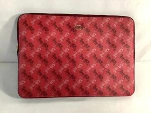COACH HORSE AND CARRIAGE SIGNATURE RED LAPTOP TABLET - Picture 1 of 10