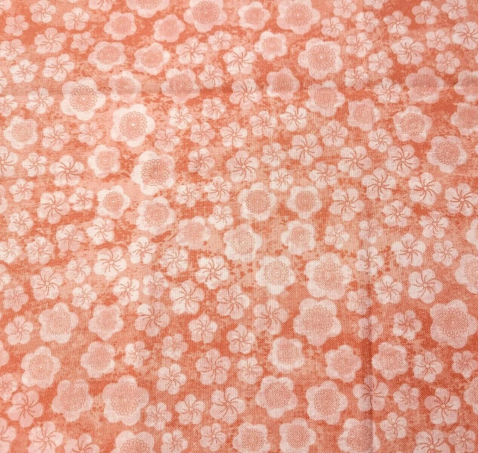 1 jarda 34" Serenity Garden Wilmington tonal coral aquarela floral - Imagem 1 de 2
