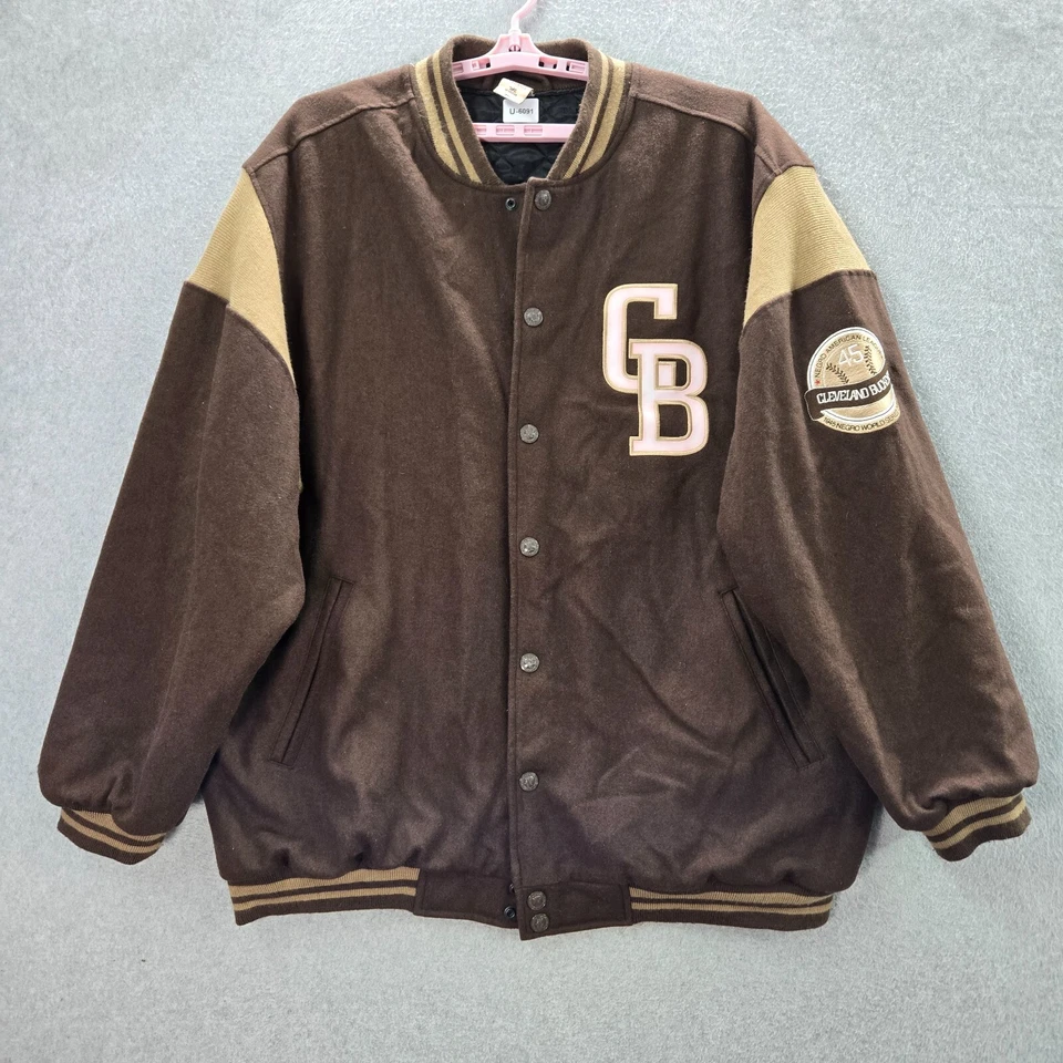 Chaqueta DE COLECCIÓN Cleveland Buckeyes Hombres 4XL Ligas Negras Béisbol HeadGear LEER Foto 1 de 4