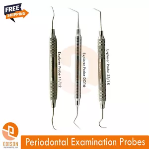 Periodontal Anterior Posterior Tartar Cleaning Explorer 11/12,DG16, 23/15 Probe - Picture 1 of 4