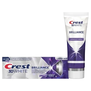 Crest 3D White Brilliance Luminous Purple Teeth Whitening Toothpaste, 4.6 oz - Picture 1 of 4