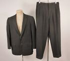 Men's VTG 50s 2 PC Black 2 Button Wool Suit Sz M 1950s Drop Loop Pants