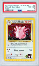 ERIKA'S CLEFABLE 3/132 HOLO RARE GYM HEROES SET COLLECTION POKEMON CARD PSA