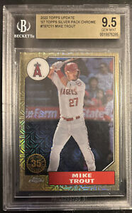 2022 Mike Trout Topps Chrome Update Baseball '87 Silver Pack BGS 9.5 Angels