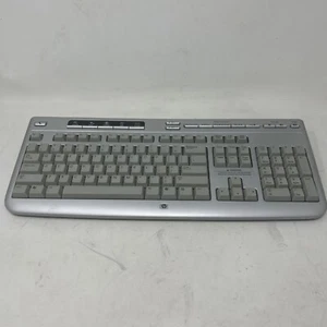 Genuine HP 5187 Silver Multimedia Keyboard Wired PS/2 5187-7583 5V 50MA - Picture 1 of 8