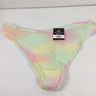 No Boundaries Cotton Thong Women's Panties Size XXL (19) Pastel Tie Dye NWT - Image 1 of 4