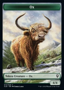 4 Ox Token (4/4 creature) 4x x4 - NM - CML: Battle for Baldur's Gate - Picture 1 of 1