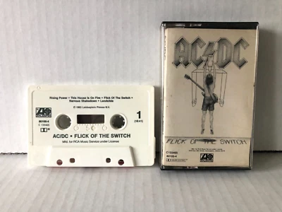 AC/DC FLICK OF THE SWITCH 1983 Atlantic RCA Club Cassette - Image 1 of 4