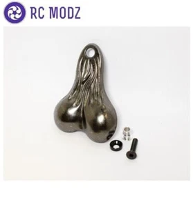 Hot Racing ACC6901 Metal Dangler Balls Truck Nuts Black Chrome (Toy) - Picture 1 of 5