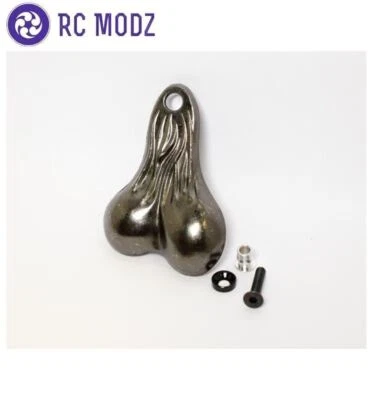 Hot Racing ACC6901 Metal Dangler Balls Truck Nuts Black Chrome (Toy) - Image 1 of 4