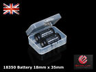 2x 18350 Battery 3.7V 1100mAh IMR 10A Button Top LED Torch Genuine UK Batteries