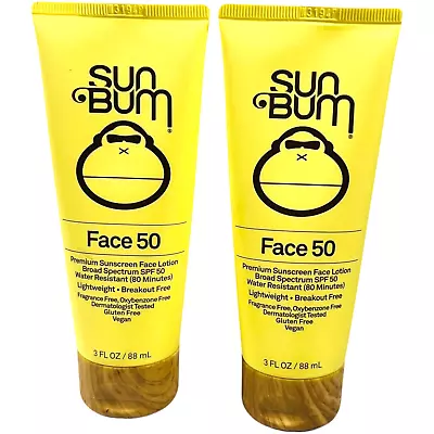 Sun Bum Original SPF 50 Sunscreen Face Lotion 3oz - EX 06/25 - LOT of 2 - Image 1 of 4