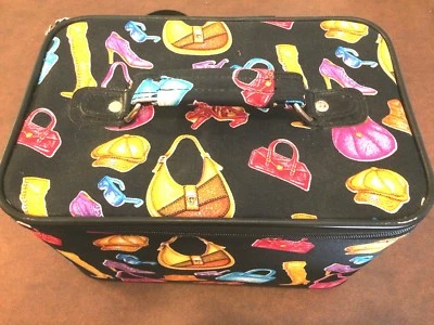 Bolso de Maquillaje Cuadrado Vintage Cremallera y Correa para el Hombro Negro Zapatos/Carteras/Sombreros/Vidrio  Foto 1 de 4