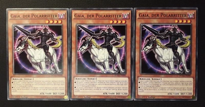 Yu-Gi-Oh! 3x Gaia, der Polarritter, DUEA-DE090, Common, 1. Auflage,  NM-EX - Bild 1 von 4