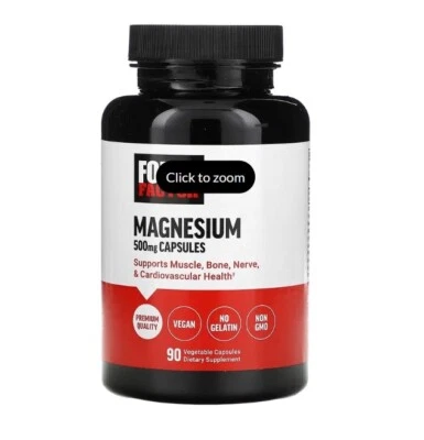 Force Factor, magnésio, 500 mg, 90 cápsulas vegetais - Imagem 1 de 3