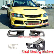For 2003-2005 Mitsubishi EVO 8 JDM Style Front Bumper Air Duct Vents (Carbon)