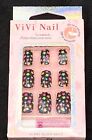 Vivi Nail Multicolored Neon Stars Full Cover Glue On Nails - 24 Nails!
