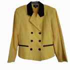 Alanni by Donnybrook Size 6 Linen Blend Bold Yellow 90s Button Blazer