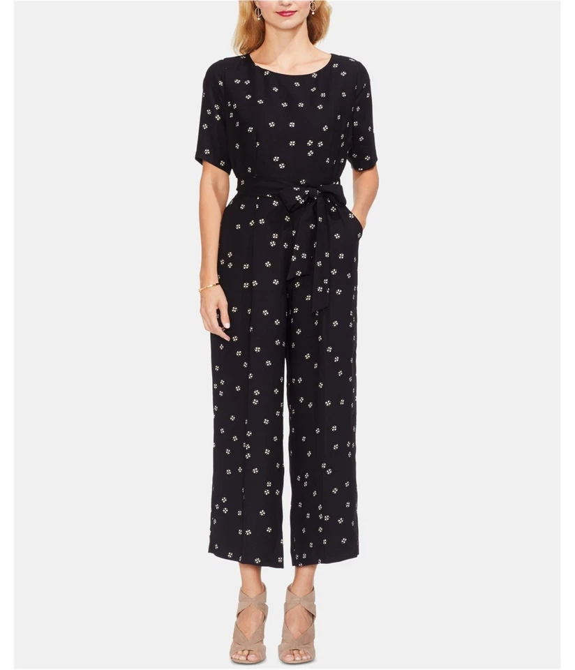 Mono Vince Camuto para mujer con cinturón, negro rico, 4 Foto 1 de 1