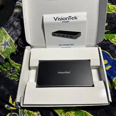 VisionTek VT200 Dual Display USB-C / 3.0  Docking Dock Station ⭐NEW⭐ - Image 1 of 4