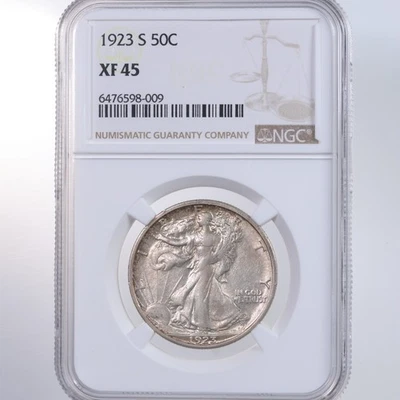 1923-S Walking Liberty 50C NGC Certified XF 45 - Image 1 of 2
