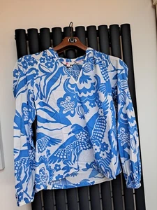 Boden Women's Cotton Blouse. Size 12. Blue/White. - Picture 1 of 2