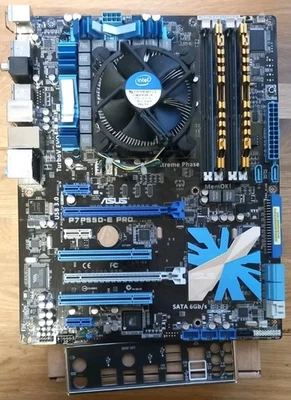 ASUS P7P55D-E Pro Mainboard LGA1156, I7 870, 8 GB DDR3 1600 Mhz RAM - Bild 1 von 4