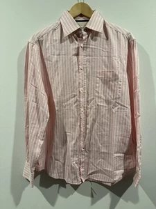 Brunello Cucinelli Pink Striped Button Down Shirt - Large - Picture 1 of 5