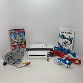 Nintendo Wii Console Power Brick Cables Candy Remotes Nunchuck Games Sensor Bar