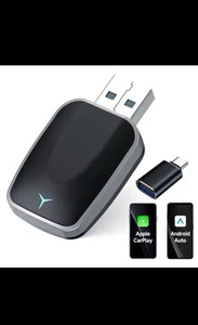 2 in 1 Wireless Carplay Adapter Android Auto Adapter USB 2025 Auto Connect Box - Foto 1 di 2
