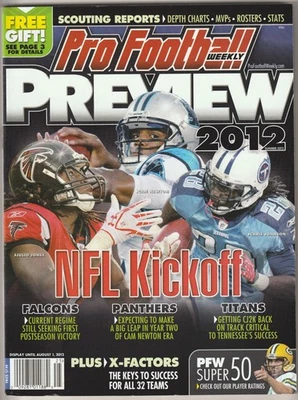 2012 Pro Football Weekly Preview  Magazine--NFL Kickoff--Julio Jones--Cam Newton - Image 1 of 2