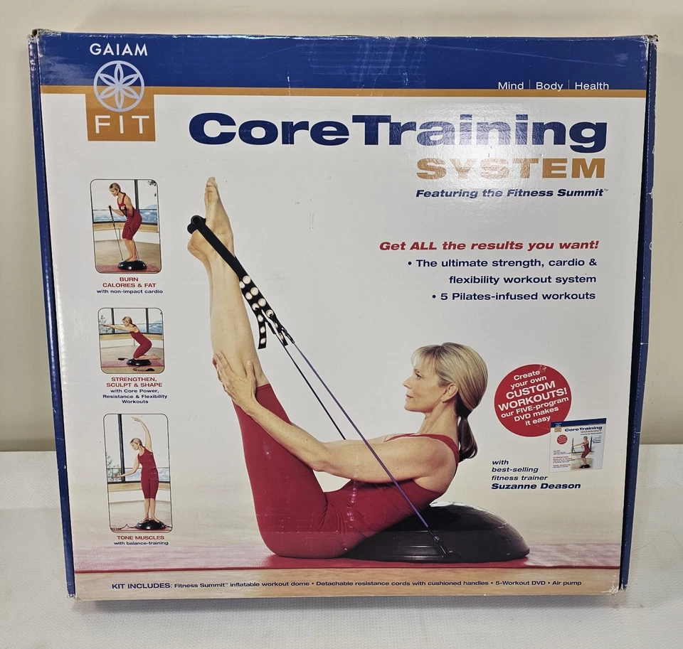 GAIAM Core Sistema de Entrenamiento Entrenador de Equilibrio Balón con Cordones de Resistencia Core Entrenamiento Foto 1 de 4