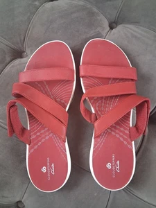Cloudsteppers By Clarks Sandals 11 Red - Picture 1 of 3