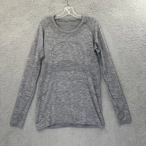 Lululemon Swiftly Tech Long Sleeve Gray Athletic Athleisure Gym Women's 12 - Picture 1 of 7