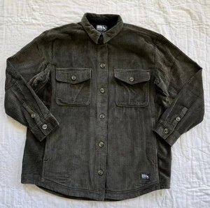 EDDIE BAUER Wide Whale Cord Button Up Hemd Jacke Shacket GRÜN Größe L - Bild 1 von 7