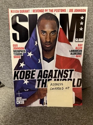 ☄️RARE Vintage Feb 2008 Slam Magazine KOBE BRYANT Lakers NBA Basketball Poster - Image 1 of 4