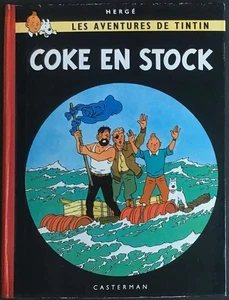TINTIN Coke en stock 4ème plat B24 EO belge 1958 Excellent état, plastifié - Picture 1 of 21