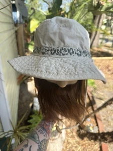 Cappello a secchiello Dorfman Pacific Company tela boonie fascia floreale vintage anni 90 - Foto 1 di 11