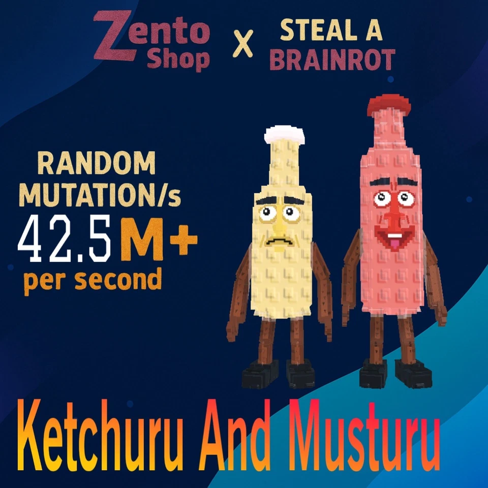 💸🔥KETCHURU AND MUSTURU🔥💸 - STEAL A BRAINROT CHEAP!⚡💸  - Image 1 of 1