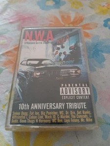 Vintage 90's NWA 10th Anniversary Tribute Cassette Tape Eazy E Ice Cube Tested - Picture 1 of 6
