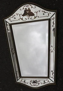Miroir romantique églomisé - Picture 1 of 1