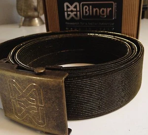 CINTURA ARTIGIANALE MADE IN ITALY FASHION COLORE ORO SCURO HAND MADE TRENDY BELT - Picture 1 of 2