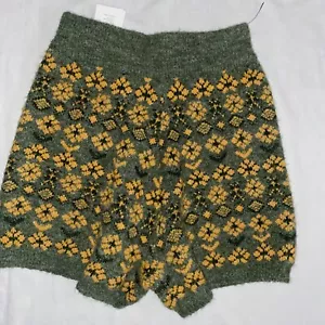 Apfelwein Pullover Shorts Grün Small Neu Abstrakter Druck - Bild 1 von 6