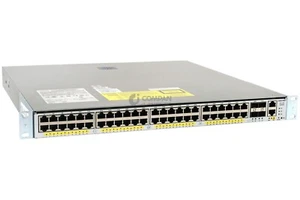 WS-C4948E-F CISCO CATALYST 4948E-F 48PORT 1GB ETHERNET 4PORT 10GB SFP+ SWITCH - Photo 1/7