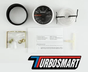 Turbosmart Boost Gauge 0-30psi 52mm Black Face Silver Bezel - 2 1/16 - Picture 1 of 4