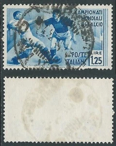 1934 REGNO USATO MONDIALI DI CALCIO 1,25 LIRE - R4-8 - Picture 1 of 1